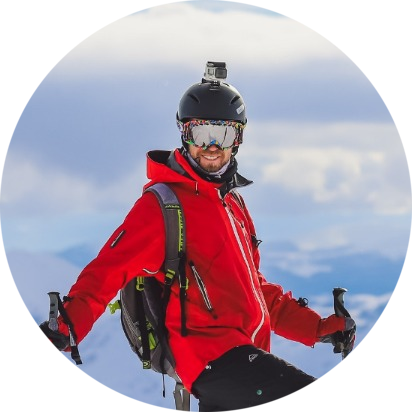 Александр из Новокузнецка на горных лыжах